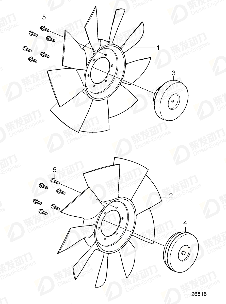 VOLVO Vibration damper 22052805 Drawing